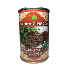 Halal Buckwheat with beef 할랄 쇠고기메밀 통조림 400g, 1개