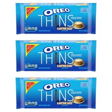 오레오 Nabisco Oreo Thins Latte Creme Cookies 10.1oz 1 Pack 나비스코 씬 라떼 크림 쿠키 371g 3팩, 1팩, 1g