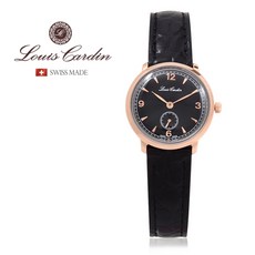 루이스카딘 LOUIS CARDIN 스위스메이드 LC003RGBBK L A 클래식 슬림 여성 가죽시계