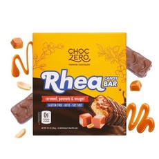  ChocZero 초크제로 케토 캔디바 무설탕 땅콩 카라멜 밀크 초콜릿 누가 레아 키토 바, 카라멜 땅콩 10팩 