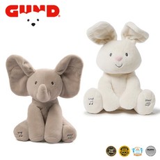 GUND 건드 까꿍 코끼리 & 토끼 노래하는 애착인형