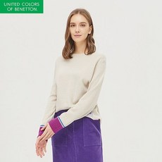 베네통 로고 와펜 배색 니트 BAKPB3261