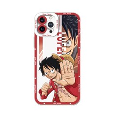 원피스 휴대폰 케이스 Luffy 15 promax 투명 케이스 iphone 14 만화 Zoro 핫 스타일 12