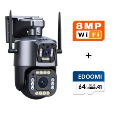 보안 보호 모션 인체 감지 야외 IP CCTV 생존 HD 8MP PTZ 와이파이 4K 카메라 6K 12MP 3 화면 8X 줌