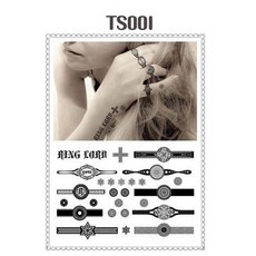 데일리 패션 손가락 손목 디자인 타투 스티커 TS01, 1장
