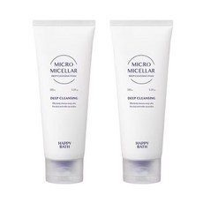 해피바스 마이크로 미셀라 딥 클렌징 폼, 2개, 150g