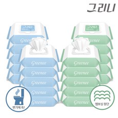 [그리니] (Greenee)캡형 물티슈 네츄럴 10팩 + 클렌징 10팩, 상세 설명 참조