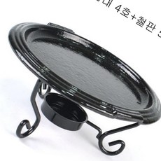 배산마켓 피자서빙용 철판 피자받침대 세트 5호 4호 피자스탠드 철제피자받침, 1개