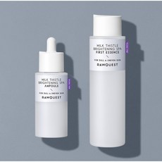 [로우퀘스트] 밀크시슬 미백 모공 듀오 (앰플 50ml+에센스 200ml) 피부진정, 1.앰플 50ml+에센스 200ml