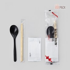 일회용 수저 세트 물티슈 단골 500개 BOX 배달 포장, 1개