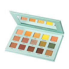 Zeyuan 15 음영 매트 반짝이 반짝이는 Pearlized Smooth Fine Pressed Eye Shadow, 1피스3, 초록