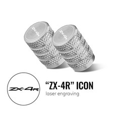 오토바이 표준 밸브 캡 세트 타이어 가와사키 닌자 ZX4RR ZX 4RR 4R ZX4R, B-Silver-ZX-4R, 1개