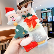 크리스마스 액세서리 큐트 노루 투웨이 브로치 머리집게 머리상하지 않는 헤어액세서리 자동핀 집게핀 소녀 머리 악세사리 품