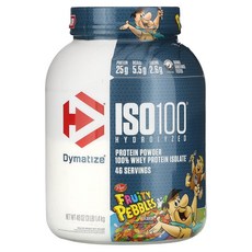 다이마타이즈 가수 ISO100 100% 분리 유청 단백질 프루티 페블 1.4kg (3lbs)