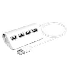 코시 뉴욕 4포트 USB허브 UH3085, 화이트, 1개 화이트, 1개