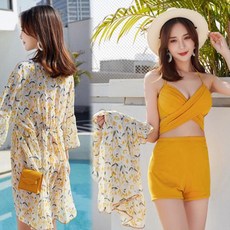 임산부 비치웨어 수영복 스파 스커트 비키니