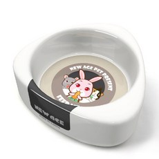 NEWAGE 햄스터 토끼 삼각 먹이그릇 대 하얀 NA-083, 820g, 1개