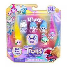 트롤 밴드 투게더 Mineez - Glam Together 8pk 트롤 인형, 단품