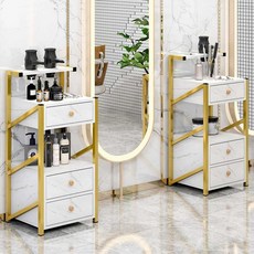 미용실 협탁 선반장 캐비넷 미용가구 수납장 드라이기거치대, 서랍1수납1화이트드라이기거치선반