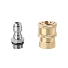피팅 스프레이 스노우 연결 커넥터 어댑터용 고압 쌍 1.5mm 폼 M14 깍지 세척기 랜스 황동 빠른 1-5 포트 x, 1개