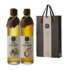천연발효 마시는 사과초 솔잎초 식초 선물세트 항아초 2종 선물용, 1세트, 1L