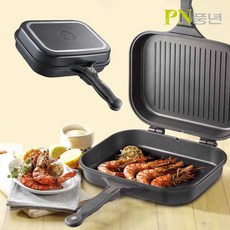 PN풍년 뉴 멀티쿡 양면팬 32Cm 고순도알루미늄 다이아몬드코팅/양면분리 생선구이팬, 1개