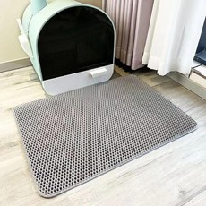 고양이 쓰레기 매트 상자 필터 꺼짐 방지 이중층 모래 제어 패드, 1개, A.M