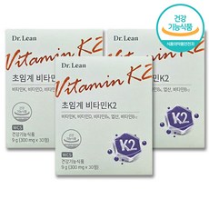[공식] 닥터린 초임계 비타민 K2, 3개, 90정