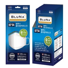 블루나 숨편한 KF94 황사방역마스크(대형) 30매입 개별포장 국내생산, 1개, 30매