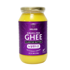 (뉴질랜드) 밀키오 목초사육 방탄커피 기버터 Ghee 454g (500mL), 500ml, 1개