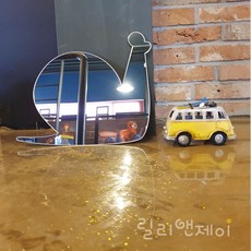 릴리앤제이 아크릴 거울 어린이 유아 벽 붙이는 욕실 안전 토끼 곰 베이비룸 키즈룸 동물 병풍 디자인, 5.매력뿜뿜 달팽이