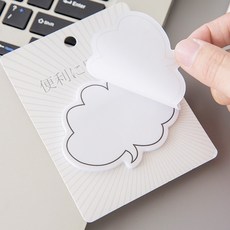 4종세트 말풍선 메모잇 인덱스 접착식 메모잇 점착 메모지 예쁜 떡메모 떡매 떡메, 30매입 (총120매), 구름 4팩