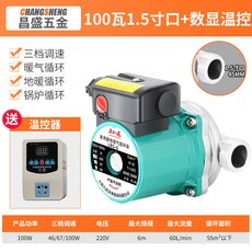 보일러모터 온수보일러 캠핑 100와트 보일러순환펌프 워터, 18 스테인리스 스틸 100W 1.5인치 포트+디지털, 1개