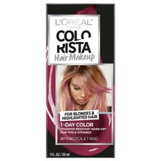 L'Oreal Paris Colorista 로레알 파리 헤어 메이크업 원데이 염색약 핑크 바이올렛 2팩, 2개