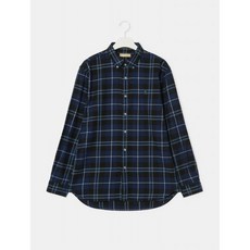 빈폴멘 [GREEN BEANPOLE] 네이비 브러시드 코튼 체크 셔츠 (BC0964N05R)