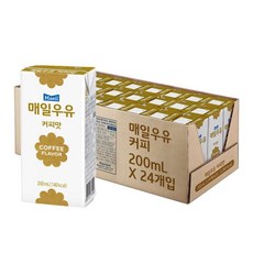 매일유업 매일 커피맛 멸균우유 200ml 24팩 277723, 단품