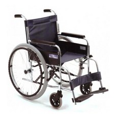 일반형 스틸 휠체어 링거꽂이 안전브레이크 병원휠체어 오르막길휠체어 여행용휠체어, 420
