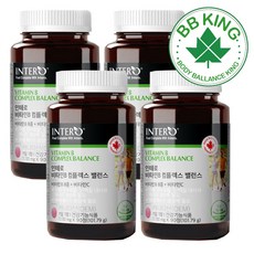 비비킹 인테로 비타민 B1 B2 B6 B12 3개월 종합 비타민 B군 컴플렉스 활력 비 고함량 영양제 나이아신 판토텐산 엽산 피리독신 코발라민 식약처 인증 건강기능식품, 비타민b 컴플렉스 4개(12개월분), 4개, 90정
