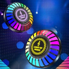 자동차 픽업라이트 내부 조명 음악 리듬 클럽 댄스 MUSIC 램프 박자 이퀄라이저, 1개
