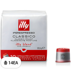 일리 클라시코 미디움 캡슐커피, 6.7g, 18개입, 14개
