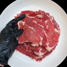 미국산 알목심 불고기용 프라임급 500g 척아이롤 등심 샤브샤브 소고기 냉동 신선한 얇은고기, 1개