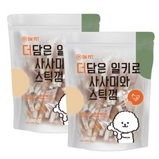 친절한도그씨 더담은 일키로 x2팩 대용량 애견간식 사사미와스틱껌, 1kg, 2개
