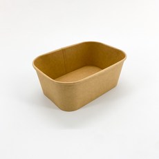[당일발송] 정담 크래프트 직사각 종이용기 880ml, 용기만(뚜껑X), 50개, 1개입