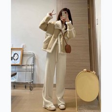  털코트 무스탕 겨울 신상품 스웨이드 램 울 자켓 여성 숏 두꺼운 모피 올인원 바이크 오토바이 코트 