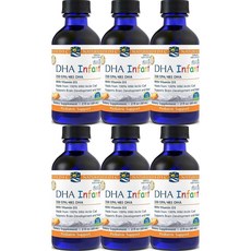 Nordic Naturals 노르딕네추럴스 고흡수 유아 DHA 인팬트 액상 액체, 6개, 60ml