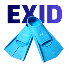 EXID 오리발 숏핀 스노쿨링 메쉬백증정 / 사이즈 210mm~275mm, 블루 블루