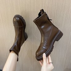 브라운앵글부츠 미들라인 스타일 앞코 둥근 형태 패션