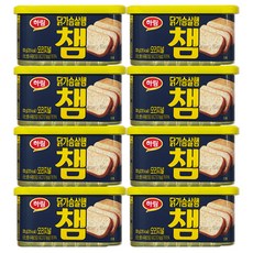 하림 닭가슴살햄 챔 오리지널 / 저지방 고단백 닭고기 햄 통조림, 8개, 200g