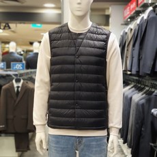 NC불광 지오지아 2020 FW 라운드 변형넥 2way 구스다운 경량 패딩조끼 ABA4VP1101 BK