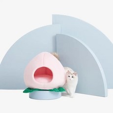 선인장 복숭아 고양이 배변 사계절 침낭 폐쇄 침대, 1.peach, 1개